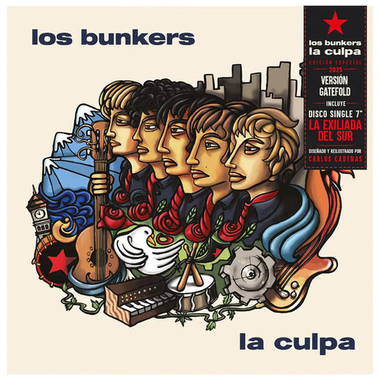 Los Bunkers – La Culpa + La Exiliada del Sur | Vinilo LP + 7” | Resuena Tienda